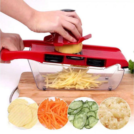 10 in 1 Mandolin Slicer Vegetable Cutter with Stainless Steel Blade Manual Grater Cutter Nicer Kitchen Tool -