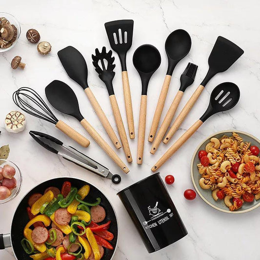 12 Pcs Silicone Cooking Utensils Kitchen Utensil Set